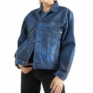 G-STAR RAW Women's Oversized Denim Jacket Blue Vintage Wash Medium NWT $250